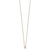 10k 1/4 carat Lab Grown Diamond VS/SI+ G+ Complete 18 inch Bloom Pendant Necklace